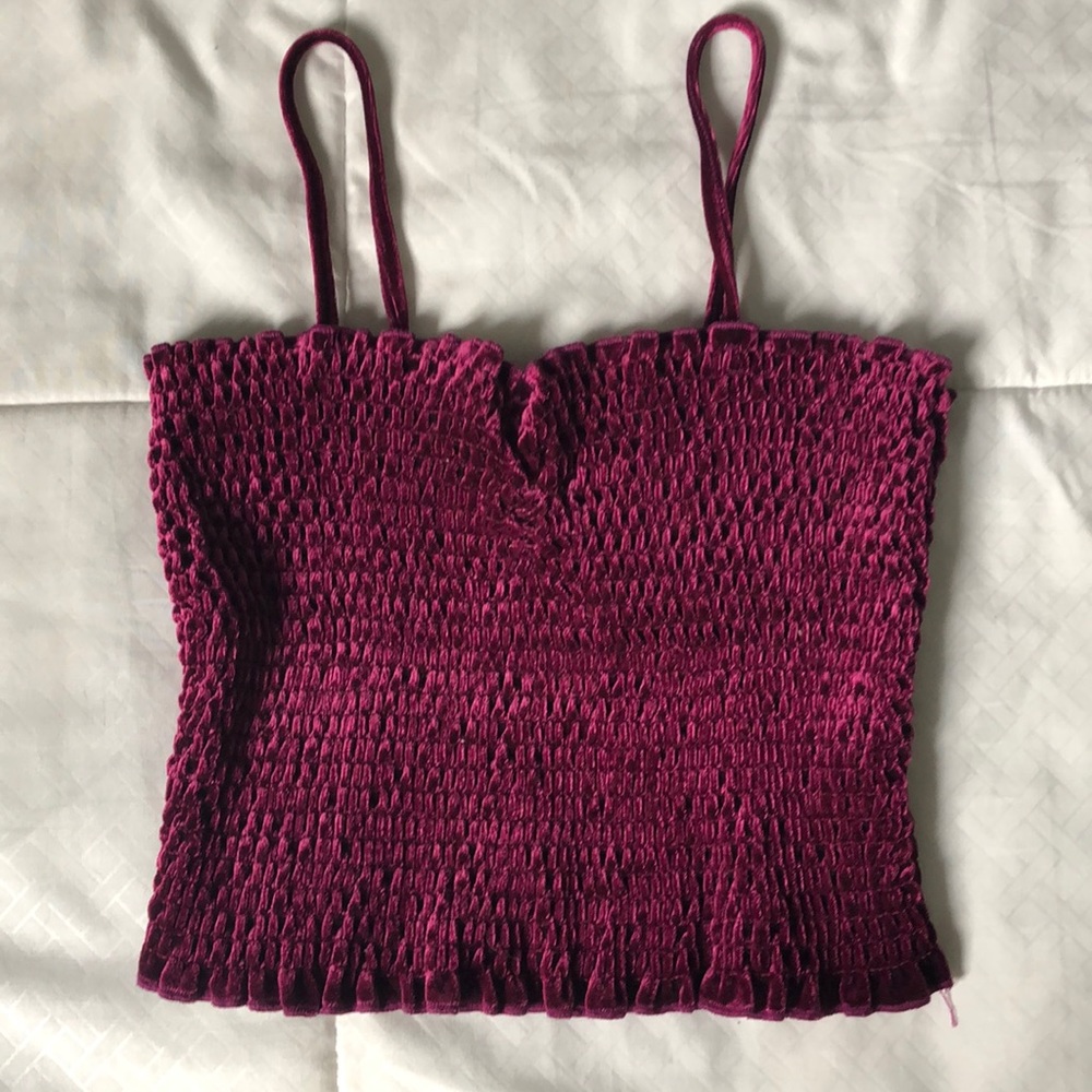 Deep purple cropped top